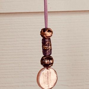 💜SOLD💜 
Window Prism with Purple Beads Handcrafted